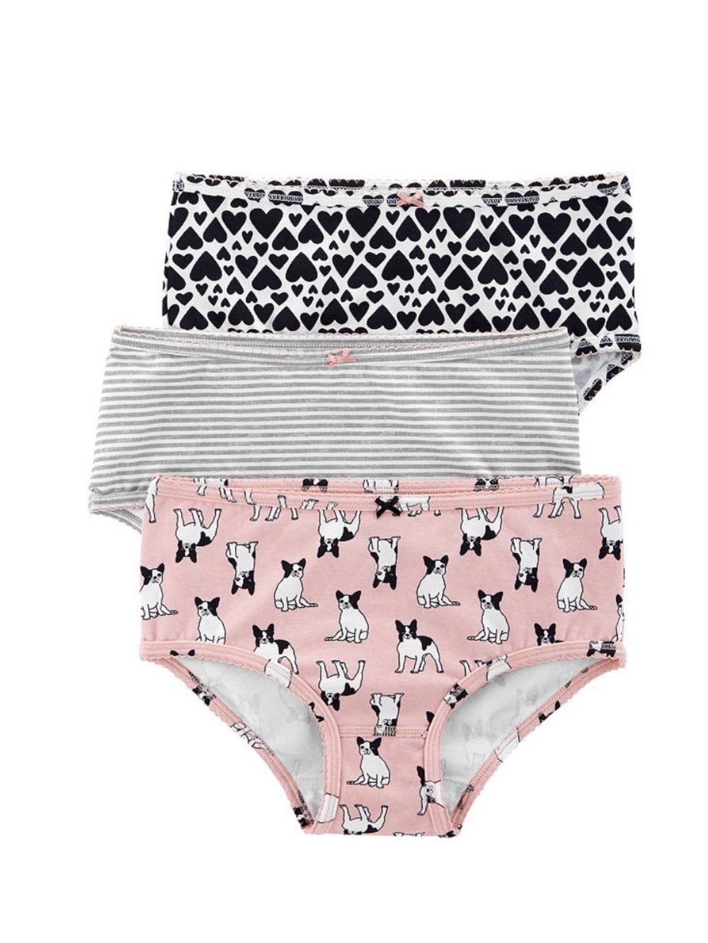 NWT Carter’s Big Girls 3-Pk Stretch Cotton Panties Tag-Free Soft Underwear 2pks